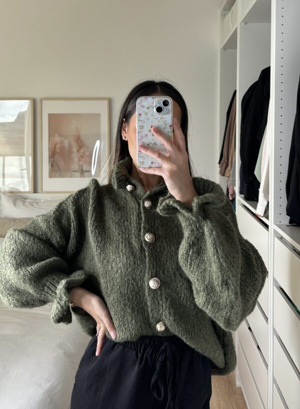 Cardigan Adèle Kaki – Image 2