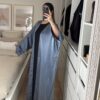 Kimono à strass Sawsen Bleu Nuit – Image 4